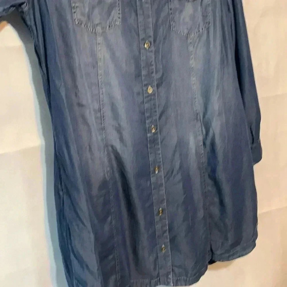 nwt JESSICA SIMPSON chambray SHIRT DRESS 1X (B) - Picture 7 of 7